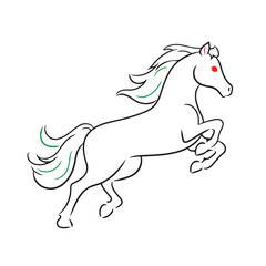 Black And White Horse Vector Images