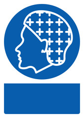 ISO mandatory safety signs hairnet required  your custom message here portrait size a4/a3/a2/a1