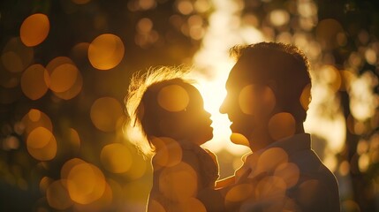 1. Create a tender image capturing the affection between a parent and child, showcasing the unconditional love and bond shared between them.