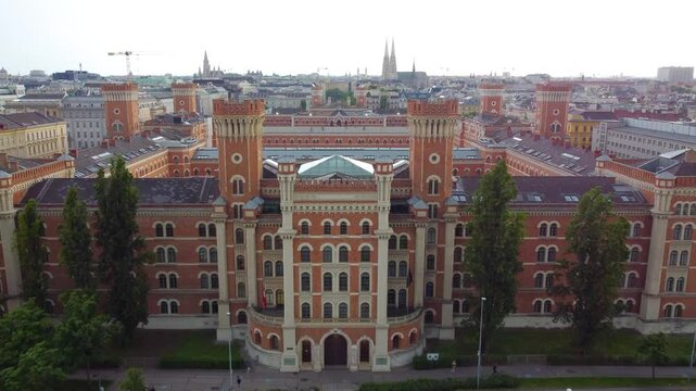 Rossauer Kaserne in Vienna, Austria. Headquarters of the Austrian Federal Ministry of Defense