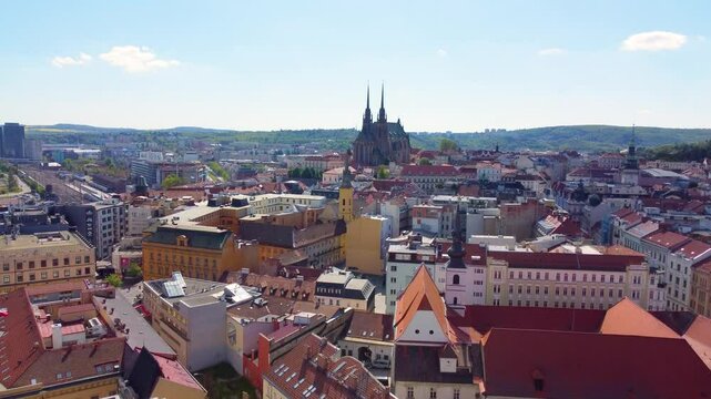 Sweeping View of Cathedral of St. Peter and Paul in Brno, Czech Republic