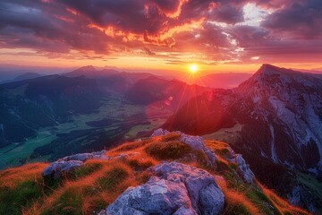 Peak sunrise and sea of clouds
