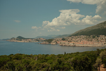 Naklejka premium view of the coast of the sea Croatia