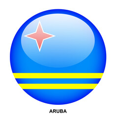 ARUBA flag button on white background