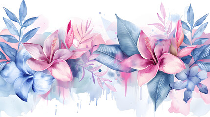 Obraz premium colorful tropical leaf background vector