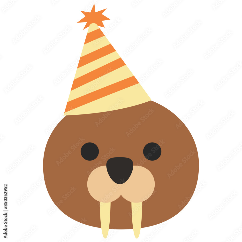 Wall mural Walrus Animal Birthday