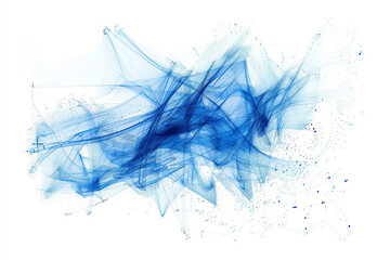 Fototapeta premium blue dots and lines representing data points and data science