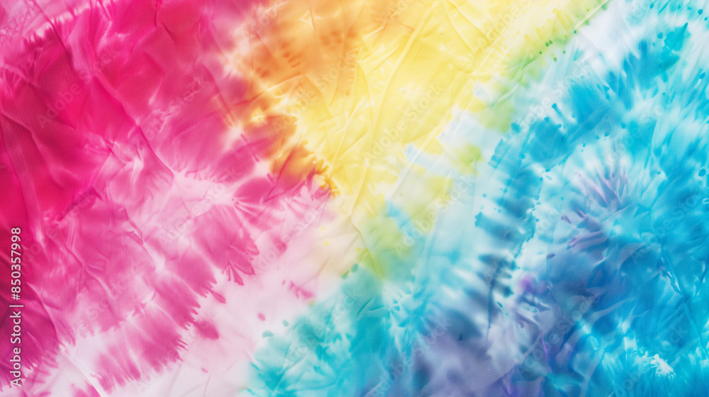 Canvas Prints Intense, diverse colors that intertwine into free, abstract patterns. The tie dye effect gives it a dynamic and energetic character, perfect as a background for summer events. - Canvas Prints