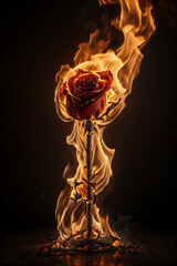 Rose and fire