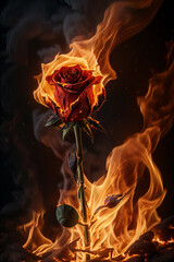 Rose and fire