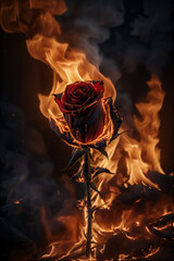Rose and fire