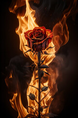 rose and fire