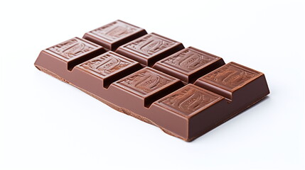 chocolate bar on white background