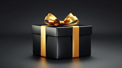 gift box with gold ribbon