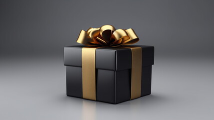 gift box with gold ribbon
