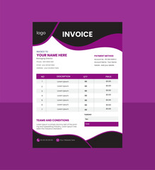 simple and creative invoice design.