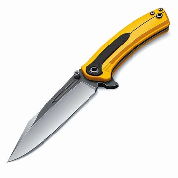 recommend clip art: A utility knife clipart, tool element, vector illustration, yellow and black, isolated on white background