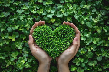 Environmental Social and Corporate Governance Earth Day loving nature top view. Green power concept.