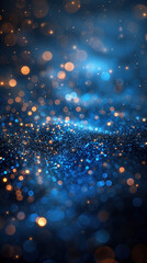 Blue sparkly background with keywords Blue, Azure, Liquid, Aqua, Electric..