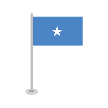 recommend clip art: Somalia flag. White star on white background.