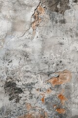 Weathered Concrete Wall With Cracked Surface and Exposed Brick