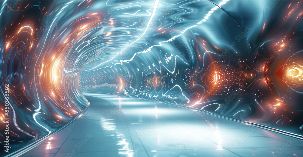 Poster describe the process of energy transfer in physical systems. generative ai.