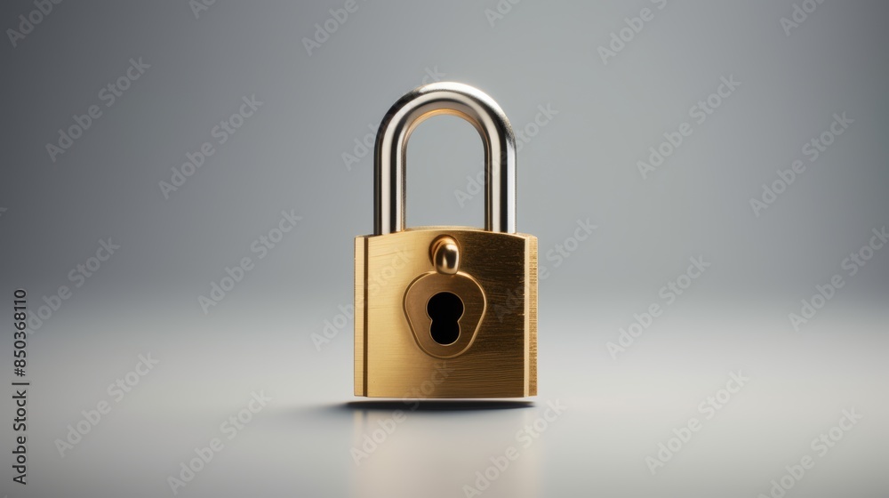 Leinwandbilder padlock with a keyhole in the shape of a padlock, emphasizing the importance of global cybersecurity cooperation.