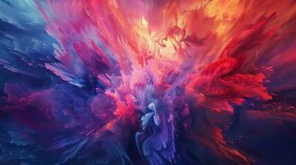 Fototapeta premium Abstract Digital Artwork With Vibrant Colors