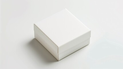 Fototapeta premium White Box Mockup on White Background