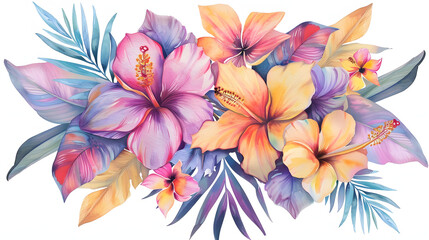 Obraz premium abstract tropical leaf vector illustration