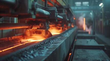 The annealing process in a modern factory, where advanced technologies supervise the transformation of materials using precisely controlled temperature and time.