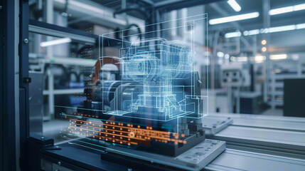 A virtual machine replica created using digital twin technology shows the future of intelligent industry.