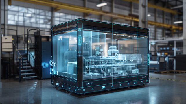A virtual machine replica created using digital twin technology shows the future of intelligent industry.