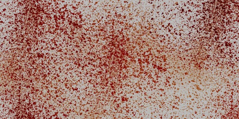 Red stain rusty metal texture old terrazzo surface isolated overlay decorative vintage vector background.