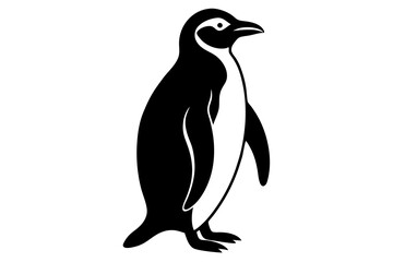 Penguin silhouette vector illustration 