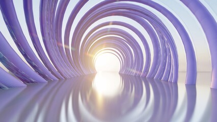 Obraz premium Abstract architecture background arched interior 3d render