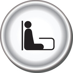 Restroom, toilet icons male and female sign vector