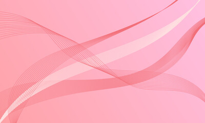 pink soft lines wave curves with smooth gradient abstract background