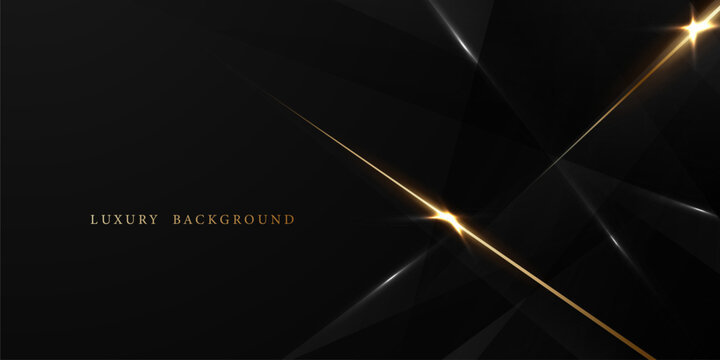 Abstract modern design black background with luxury golden elements vector illustration.