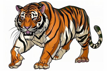 Obraz premium Majestic Bengal tiger showcasing wildlife artistry