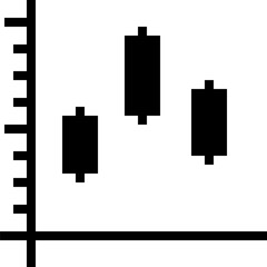 Candlestick Chart Vector Icon Isolated.	
