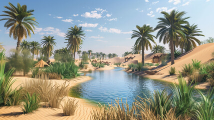 Obraz premium palm trees on the beach