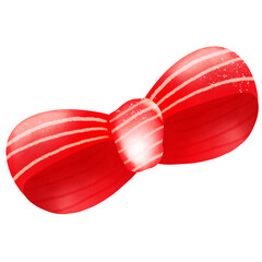 red bow watercolor hand drawn 