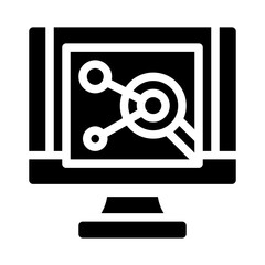 analytics glyph icon