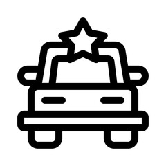 police car line icon