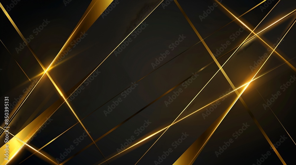 Poster luxury gold title border background black abstract text banner blank vip backdrop with golden frame 
