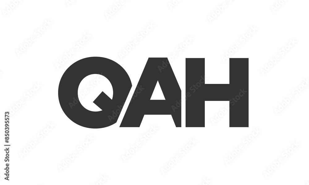 Fototapete qah logo design template with strong and modern bold text. initial based vector logotype featuring s