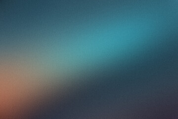 Abstract Grainy Gradient Background Texture Banner Poster in Black, Dark Blue, Orange