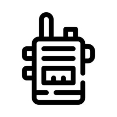 walkie talkie line icon