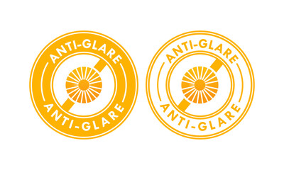 Anti glare design logo template illustration